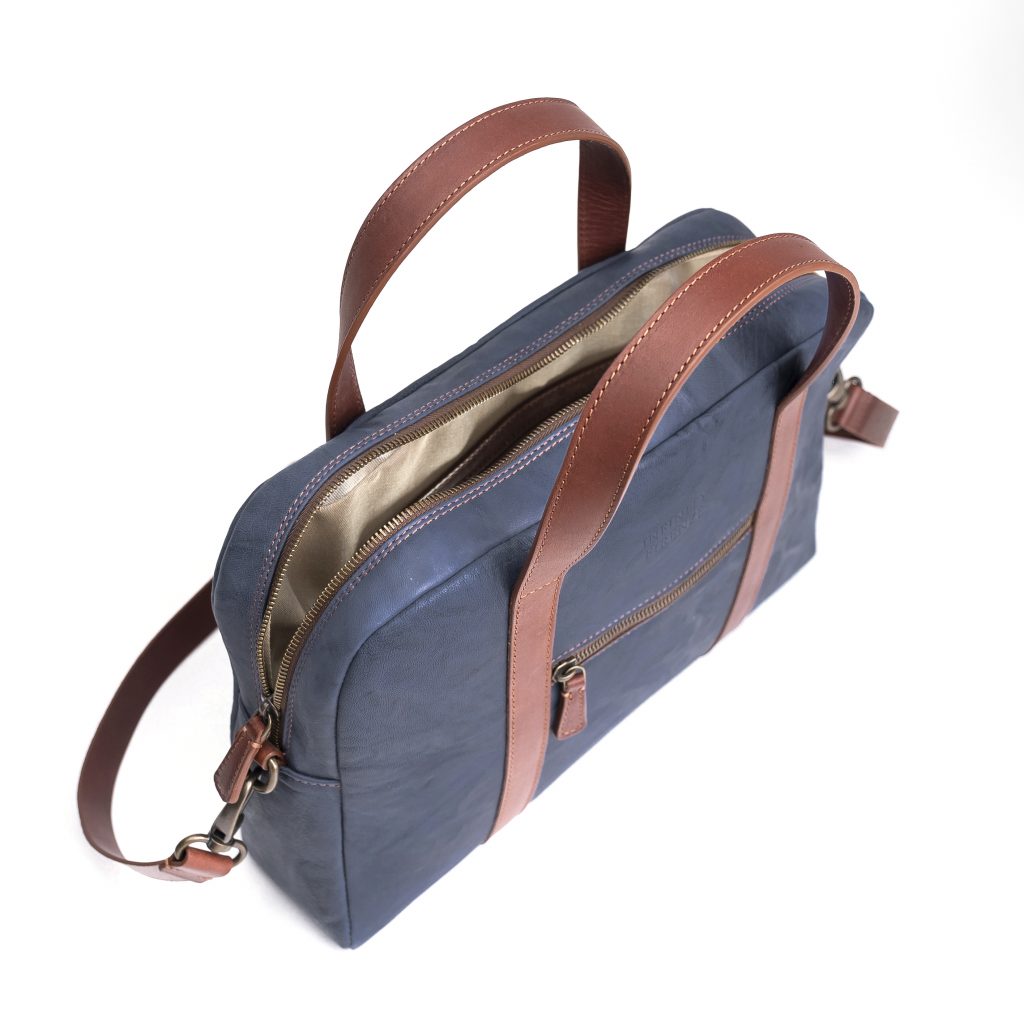 CARTELLA ZIP - BLU - APERTA