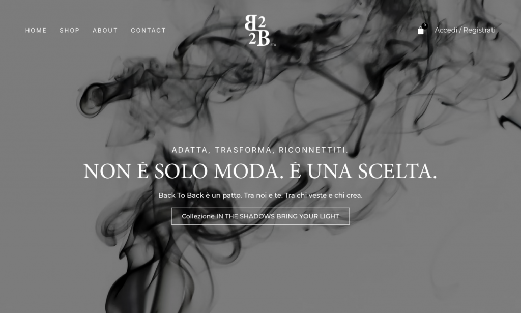 Sito Web Donati Films - B2B E-commerce Abbigliamento